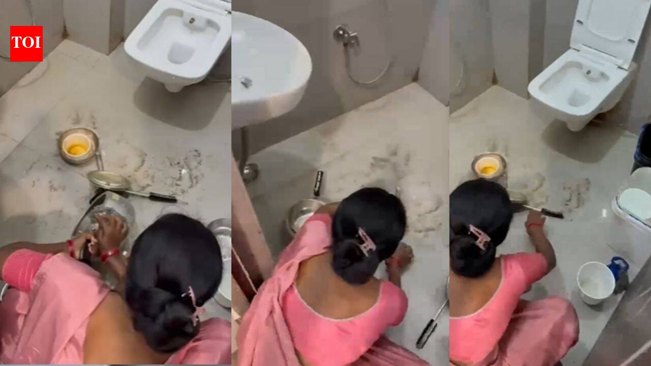 Video: Staffer washes utensils in toilet at Korba sweet shop; food dept issues notice